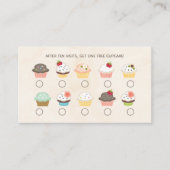 Visite Carte de fidélité de la boulangerie Cupcake (Devant)