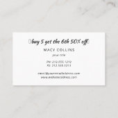 Visite Carte de fidélité de l'éleveur de chien rustique (Dos)