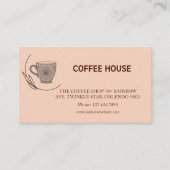 Visite Carte de fidélité de salon de café simple moderne (Devant)