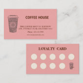 Visite Carte de fidélité de salon de café simple moderne (Devant / Derrière)