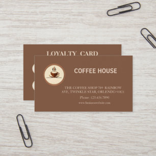 Visite Carte de fidélité de salon de café simple moderne