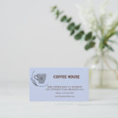 Visite Carte de fidélité de salon de café simple moderne (Debout devant)