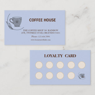 Visite Carte de fidélité de salon de café simple moderne