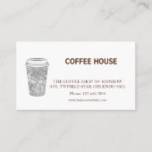 Visite Carte de fidélité de salon de café simple moderne (Devant)
