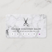 Visite Carte de fidélité de salon de coiffure aux ciseaux (Devant)