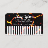 Visite Carte de fidélité de salon de coiffure en forme de (Devant)
