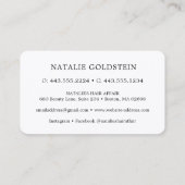 Visite Carte de fidélité de salon de coiffure Marbre Noir (Dos)