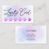 Visite Carte de fidélité des empreintes de pattes toilett (Devant / Derrière)