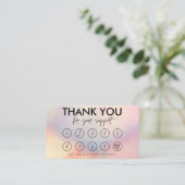 Visite Carte de fidélité du logo de maquillage Holographi (Debout devant)