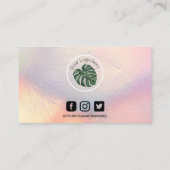 Visite Carte de fidélité du logo de maquillage Holographi (Dos)