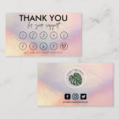 Visite Carte de fidélité du logo de maquillage Holographi (Devant / Derrière)