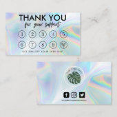 Visite Carte de fidélité du logo de maquillage Holographi (Devant / Derrière)