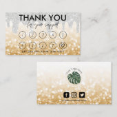 Visite Carte de fidélité du logo Gold Maquillage (Devant / Derrière)