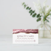 Visite carte de fidélité du rose poussiéreux Agate (Debout devant)