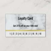 Visite Carte de fidélité du salon de coiffure des Marbres (Devant)