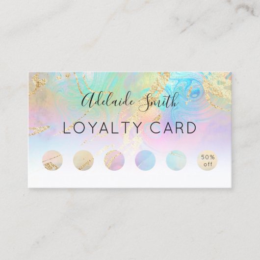 Visite carte de fidélité effet holographique FAUX (Devant)