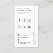 Visite Carte de fidélité élégante Girly Pastel rose (Dos)