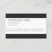 Visite Carte de fidélité Empreinte de patte chien marcheu (Dos)