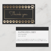 Visite Carte de fidélité Empreinte de patte chien marcheu (Devant / Derrière)