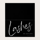 Visite Carte de fidélité et d'affaires pliée Brush Script (Extérieur déplié)