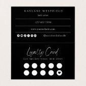 Visite Carte de fidélité et d'affaires pliée Brush Script (Intérieur déplié)