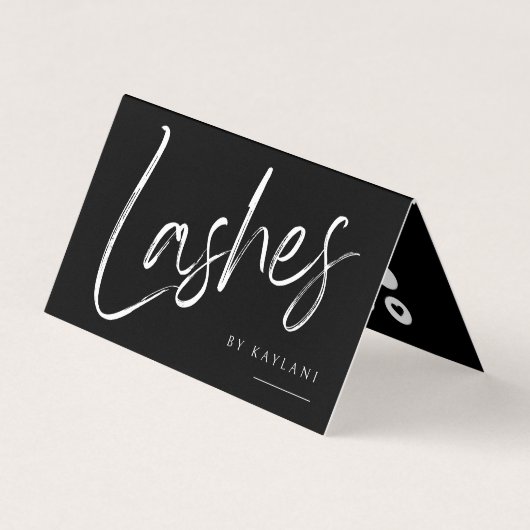 Visite Carte de fidélité et d'affaires pliée Brush Script (Devant)