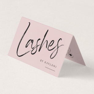 Visite Carte de fidélité et d'affaires pliée Brush Script