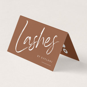 Visite Carte de fidélité et d'affaires pliée Brush Script