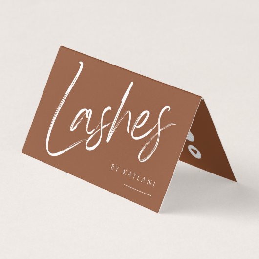 Visite Carte de fidélité et d'affaires pliée Brush Script (Devant)