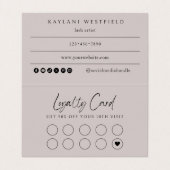 Visite Carte de fidélité et d'affaires pliée Brush Script (Intérieur déplié)