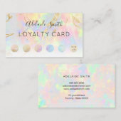 Visite carte de fidélité fausse iridescal (Devant / Derrière)