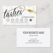 Visite Carte de fidélité Faux Gold Mascara (Devant / Derrière)