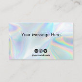 Visite Carte de fidélité Faux Holo personnalisée (Dos)