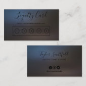 Visite Carte de fidélité Faux Holographique noir (Devant / Derrière)