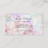 Visite Carte de fidélité Faux iridescente parties scintil (Dos)