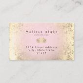 Visite carte de fidélité faux papillon de feuille d'or (Dos)