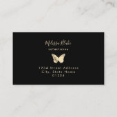 Visite carte de fidélité faux papillons en feuille d'or (Dos)