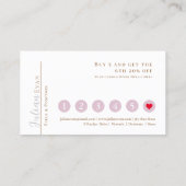 Visite Carte de fidélité Girly Rose Holographique Beauté (Dos)