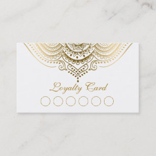 Visite Carte de fidélité Gold Lace Paisley Mandala