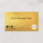 Visite Carte de fidélité Gold Logo personnalisée (Dos)