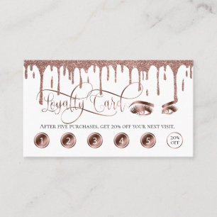 Visite Carte de fidélité Gold Maquillage de goutte de bea