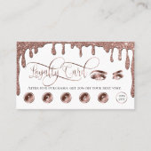 Visite Carte de fidélité Gold Maquillage de goutte de bea (Devant)