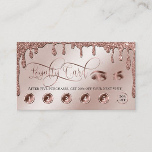 Visite Carte de fidélité Gold Maquillage de goutte de bea