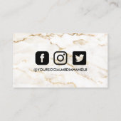 Visite Carte de fidélité Gold Marble Maquillage (Dos)