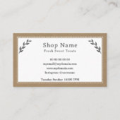 Visite Carte de fidélité Gray, Kraft et Rustique (Dos)