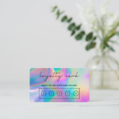 Visite Carte de fidélité Holographique Faux (Debout devant)