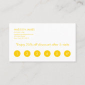 Visite Carte de fidélité | Jaune clair | Or (Dos)