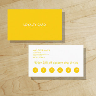 Visite Carte de fidélité   Jaune clair   Or