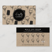 Visite Carte de fidélité Kraft peinte à la main (Devant / Derrière)