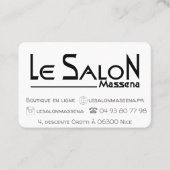 Visite Carte De Fidélité LeSalonMassena Orange (Devant)